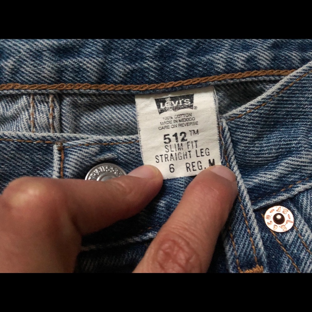 Levi’s 512 Red Tab 6 Reg. M, Cropped Raw hem